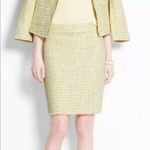 Ann Taylor Loft Yellow Tweed Skirt
